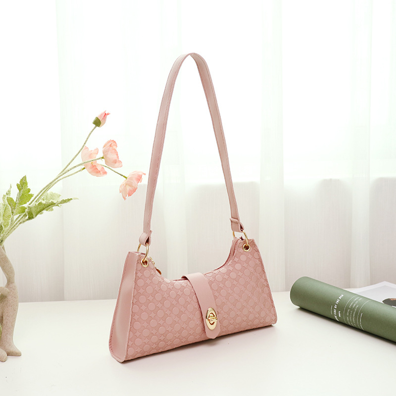 Moteriška rankinė gatvės stiliui iš PU, pagalvės formos, užtrauktuko uždarymas, vidinės kišenės telefonui ir ID kortelei