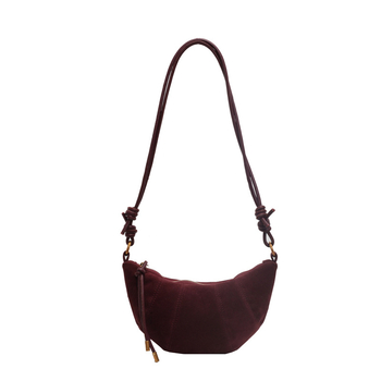 Női crossbody táska — PU anyagból, dumpling alakú, cipzáras nyitás, poliészter bélés, városi minimalizmus