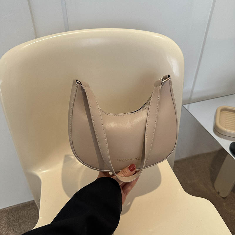 PU medžiagos pečių rankinės, miesto paprastumo stilius, dumpling formos, užtrauktuko atidarymas, vidinė sandwich tipo kišenė