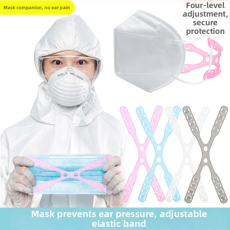 Аксесоар за защита на ушите при маска с регулируема катарама, дизайн за носене отзад, oppopp материал, унисекс за възрастни