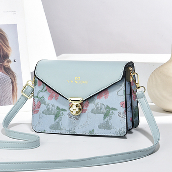 Γυναικεία Τσάντα PU crossbody με οριζόντιο τετράγωνο σχήμα, στυλ street trend, μαγνητικό κλείσιμο, φόδρα πολυεστέρα