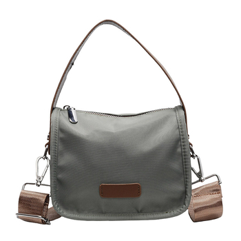 Τσάντα crossbody από Oxford ύφασμα, αστικός απλός στιλ, οριζόντιο τετράγωνο σχήμα, φερμουάρ, εσωτερική θήκη για το τηλέφωνο