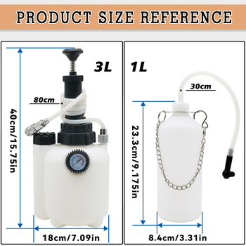 Ръчно устройство за смяна на спирачна течност в автомобил – въздушно задвижван попълнител, Changyi, PP пластмаса