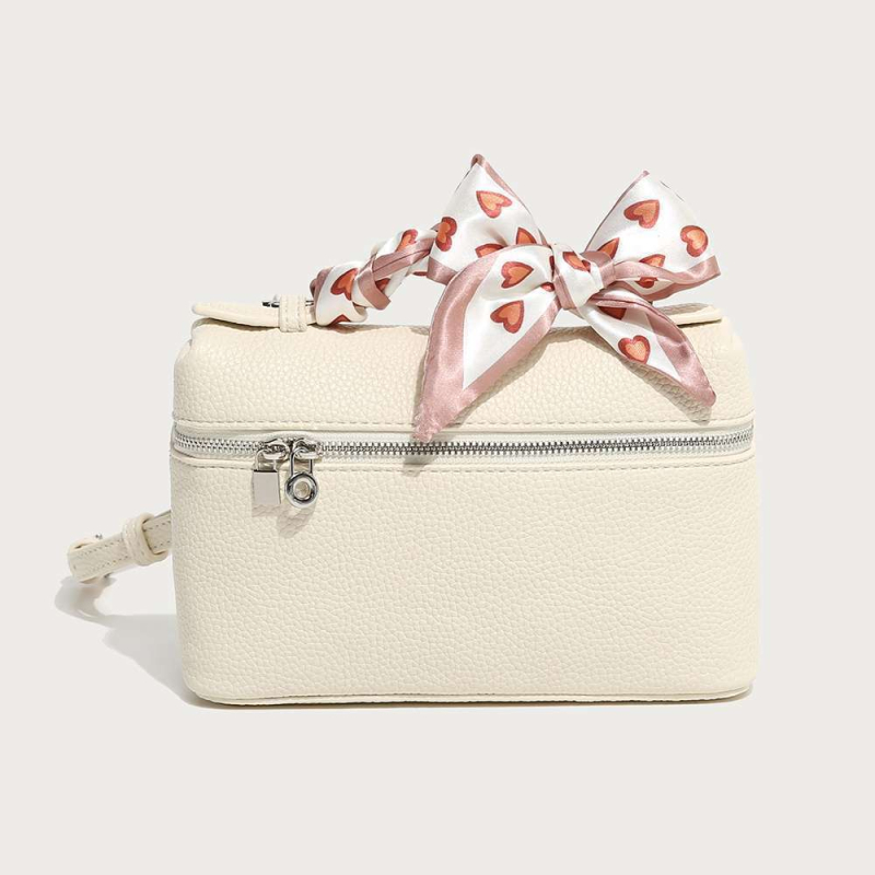 Дамска чанта тип кутия, PU материал, градски минималистичен стил, квадратна форма, ципово затваряне