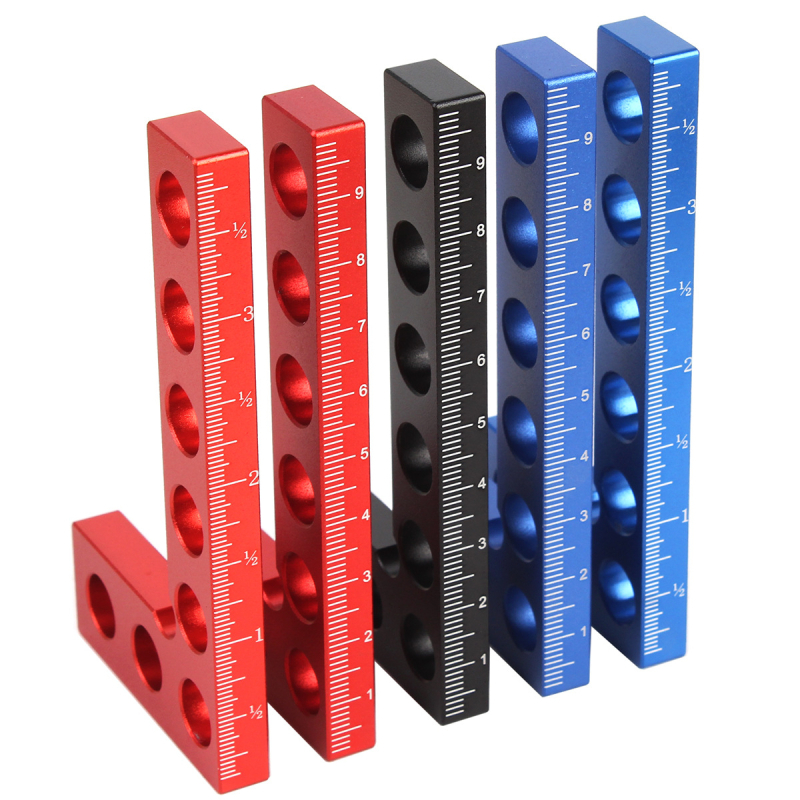 90° прецизен дърводелски ъгломер за очертаване, алуминиева сплав, джобен дърводелски квадрат, Национална система