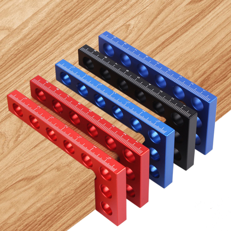 90° прецизен дърводелски ъгломер за очертаване, алуминиева сплав, джобен дърводелски квадрат, Национална система