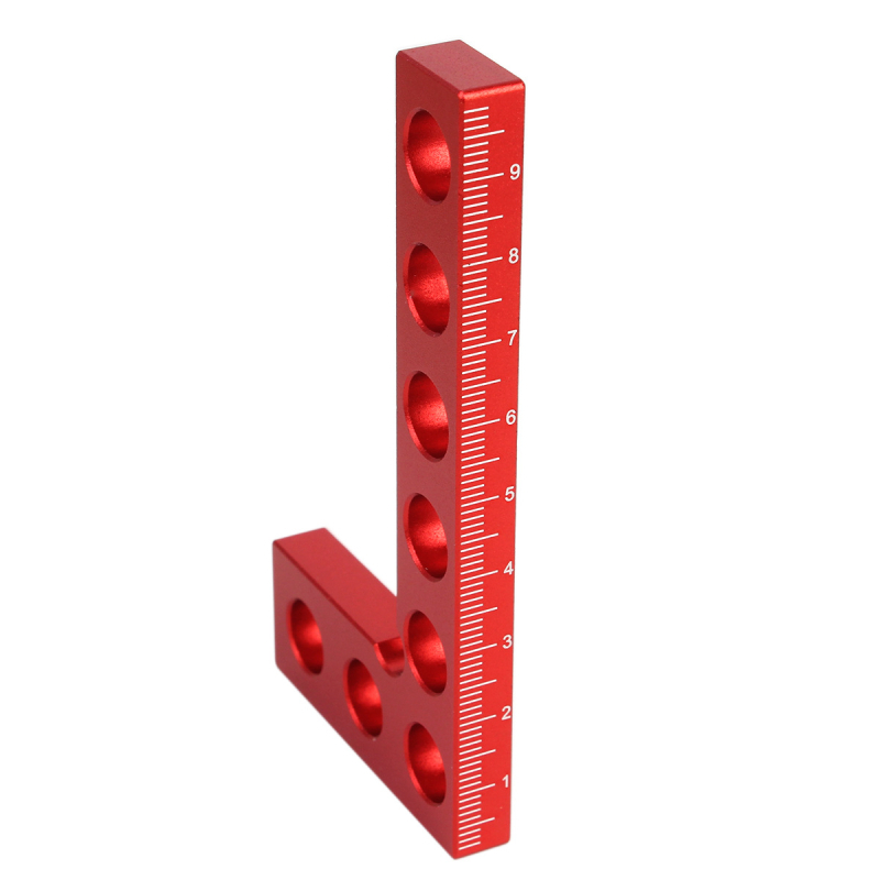 90° прецизен дърводелски ъгломер за очертаване, алуминиева сплав, джобен дърводелски квадрат, Национална система