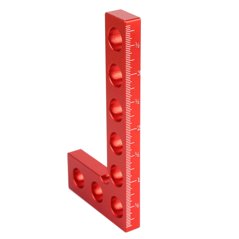 90° прецизен дърводелски ъгломер за очертаване, алуминиева сплав, джобен дърводелски квадрат, Национална система