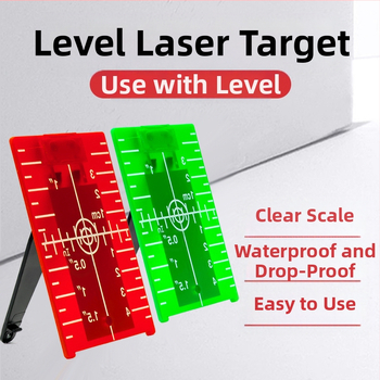 Лазерен нивелир с магнитна целева плоча, инфрачервени и видими лазерни лъчи за таванно подравняване, работа на лазерен принцип