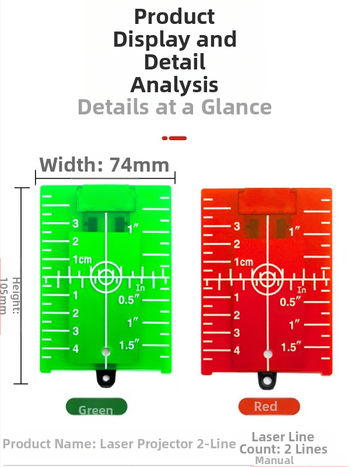 Лазерен нивелир с магнитна целева плоча, инфрачервени и видими лазерни лъчи за таванно подравняване, работа на лазерен принцип
