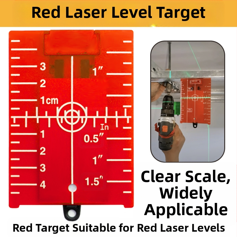 Лазерен нивелир с магнитна целева плоча, инфрачервени и видими лазерни лъчи за таванно подравняване, работа на лазерен принцип