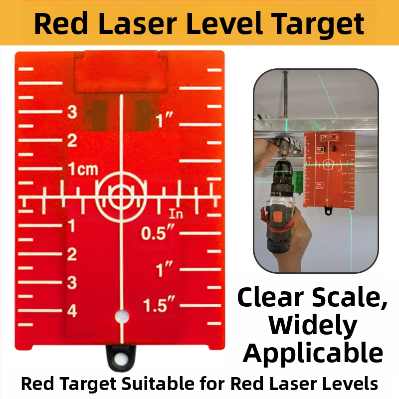 Лазерен нивелир с магнитна целева плоча, инфрачервени и видими лазерни лъчи за таванно подравняване, работа на лазерен принцип