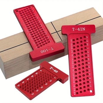 XYT алуминиева сплав – дървообработващ локатор за чертане, Т-тип линеар с отвори, метрични и имперски единици, правоъгълен инструмент за измерване