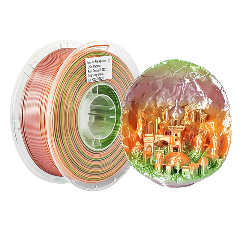 3D принтер PLA филамент Pinrui — копринен финиш, кръгло сечение, плътност 1.24