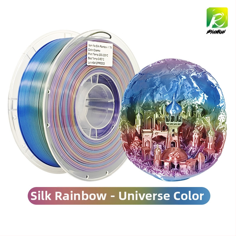 3D принтер PLA филамент Pinrui — копринен финиш, кръгло сечение, плътност 1.24