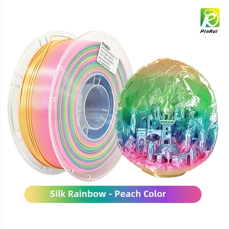3D принтер PLA филамент Pinrui — копринен финиш, кръгло сечение, плътност 1.24