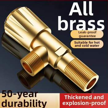 Bakreni trokutasti ventil s debelim tijelom, 1 ulaz 2 izlaza, osmerokutni oblik, CUPC certifikat, model 1, novi kineski stil