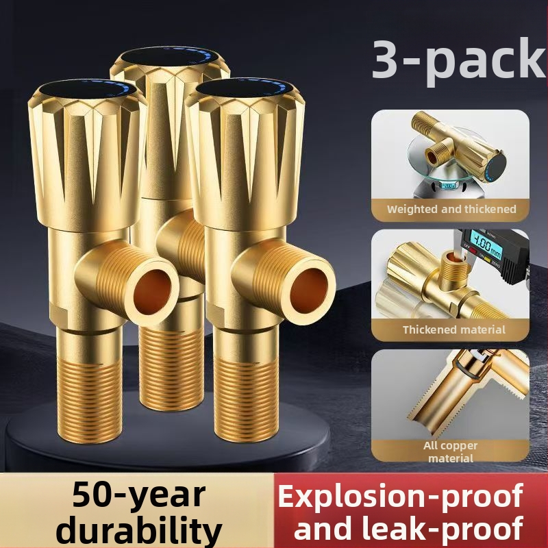 Bakreni trokutasti ventil s debelim tijelom, 1 ulaz 2 izlaza, osmerokutni oblik, CUPC certifikat, model 1, novi kineski stil