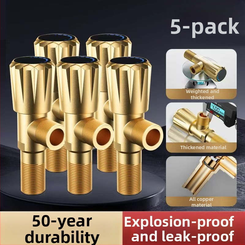 Bakreni trokutasti ventil s debelim tijelom, 1 ulaz 2 izlaza, osmerokutni oblik, CUPC certifikat, model 1, novi kineski stil