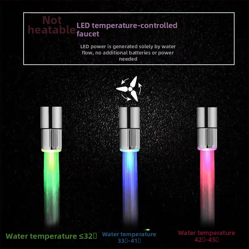 Kuhinjski kohout s produženjem protiv prskanja, LED senzor temperature mlaznice, filter za pranje povrća i tuš, model 017, ABS materijal, ručna montaža, površinska obrada injekcijskim oblikovanjem, moderni minimalistički stil