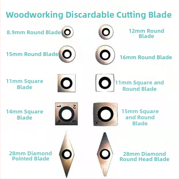 Комплект дървообработващи стругови инструменти, 10 части, дъгови режещи ножове, високоскоростна стомана, алуминиева кутия, Hui Hao