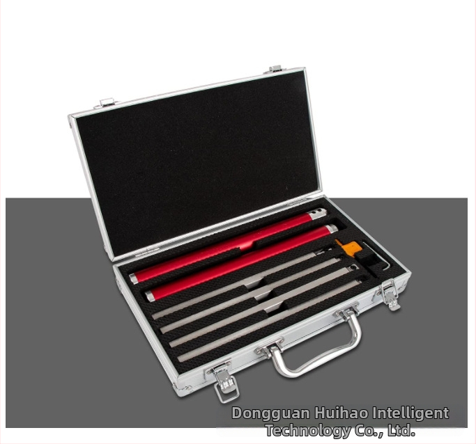 Комплект дървообработващи стругови инструменти, 10 части, дъгови режещи ножове, високоскоростна стомана, алуминиева кутия, Hui Hao