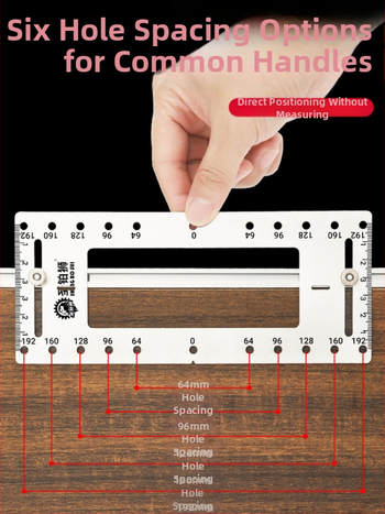 Εντολέας διάτρησης οπών για εγκατάσταση λαβής ντουλαπιού, ανοξείδωτο ατσάλι, μοντέλο GJ09011