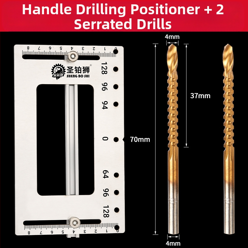 Εντολέας διάτρησης οπών για εγκατάσταση λαβής ντουλαπιού, ανοξείδωτο ατσάλι, μοντέλο GJ09011