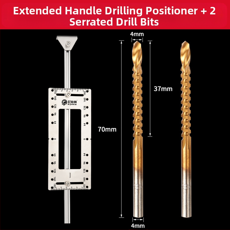 Εντολέας διάτρησης οπών για εγκατάσταση λαβής ντουλαπιού, ανοξείδωτο ατσάλι, μοντέλο GJ09011
