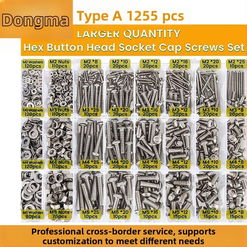 Комплект винтове и гайки с пан глава – ISO 7380, клас A