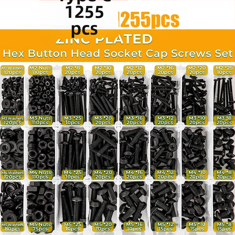 Комплект винтове и гайки с пан глава – ISO 7380, клас A