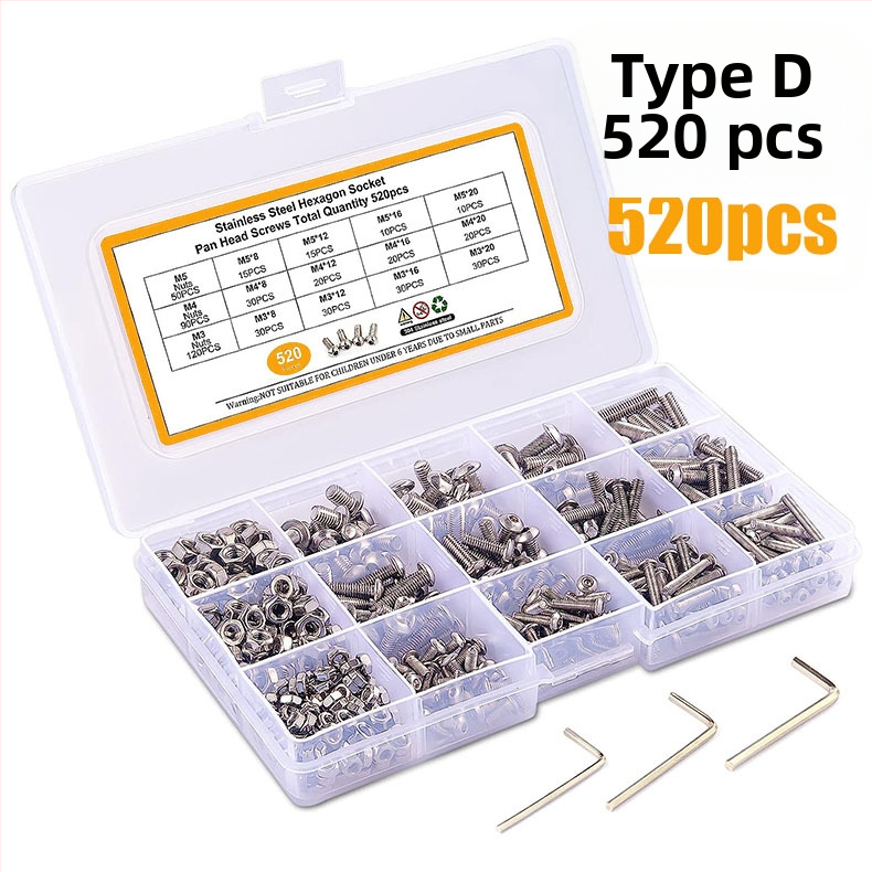 Комплект винтове и гайки с пан глава – ISO 7380, клас A