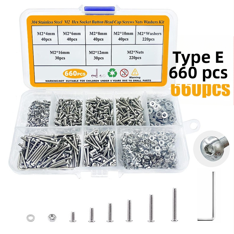 Комплект винтове и гайки с пан глава – ISO 7380, клас A