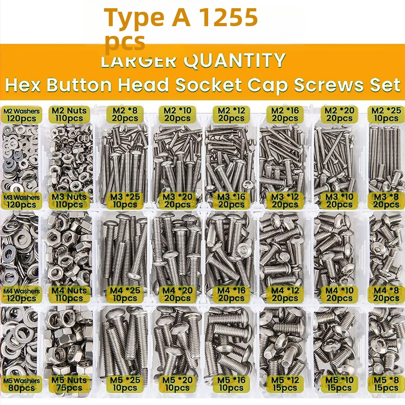 Комплект винтове и гайки с пан глава – ISO 7380, клас A