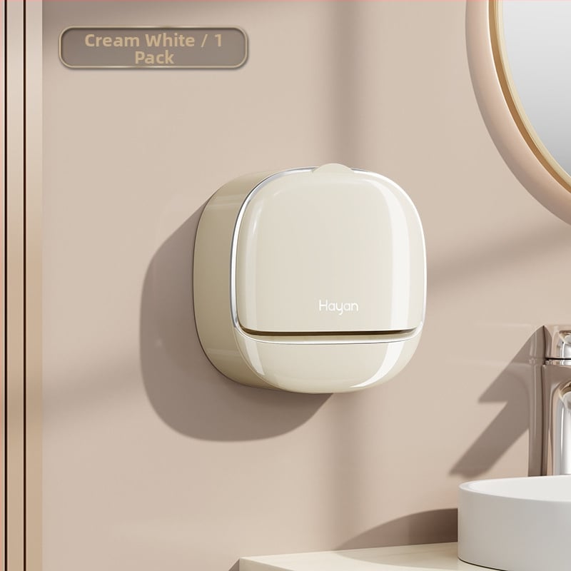 Θήκη σαπουνιού τοίχου με καπάκι και αποστράγγιση, ABS, στήριξη με βεντούζα, εκτύπωση λογοτύπου, δυνατότητα προσαρμογής