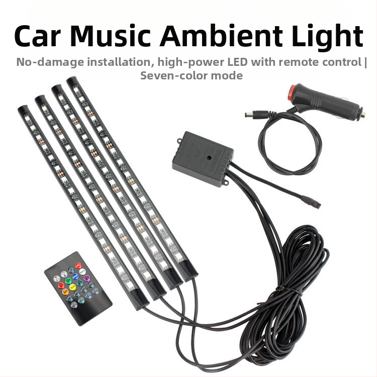 LED вътрешно атмосферно осветление за автомобил, 15 лампи, 12V, 30W, 800 lm, живот 50 000 ч