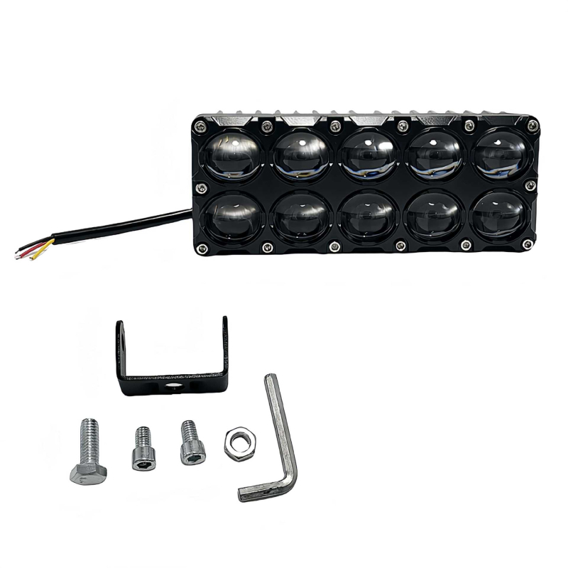 Motocikla LED prožektors BT divu rindu, 10W, 12-80V, 8000lm, 3000K/6500K