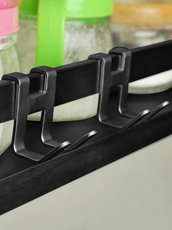 Kosminio aliuminio vonios kablys stikliniam paviršiams, be montavimo, be skylių, rankšluosčio ir drabužių kabykla, šiuolaikinis minimalistinis stilus