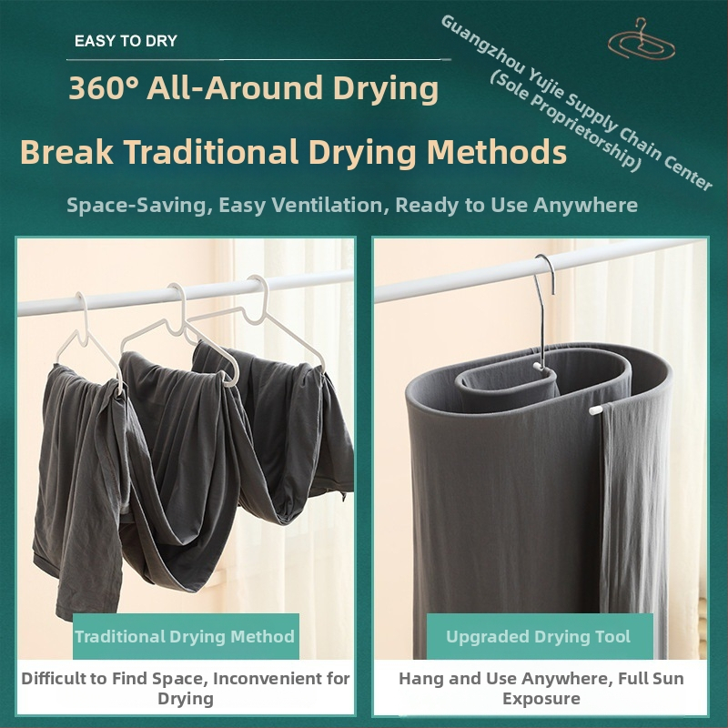 Zavesný vešiak na sušenie bielizne, guľatý tvar s klipsami, kovová konštrukcia