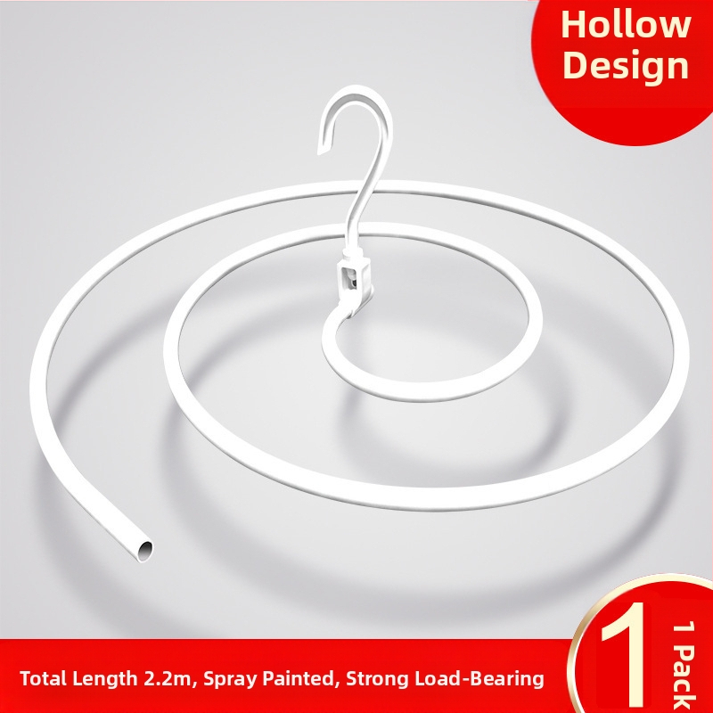 Κρεμάστρα για στέγνωμα ρούχων, στρογγυλό σχήμα με κλιπ, σιδερένια κατασκευή