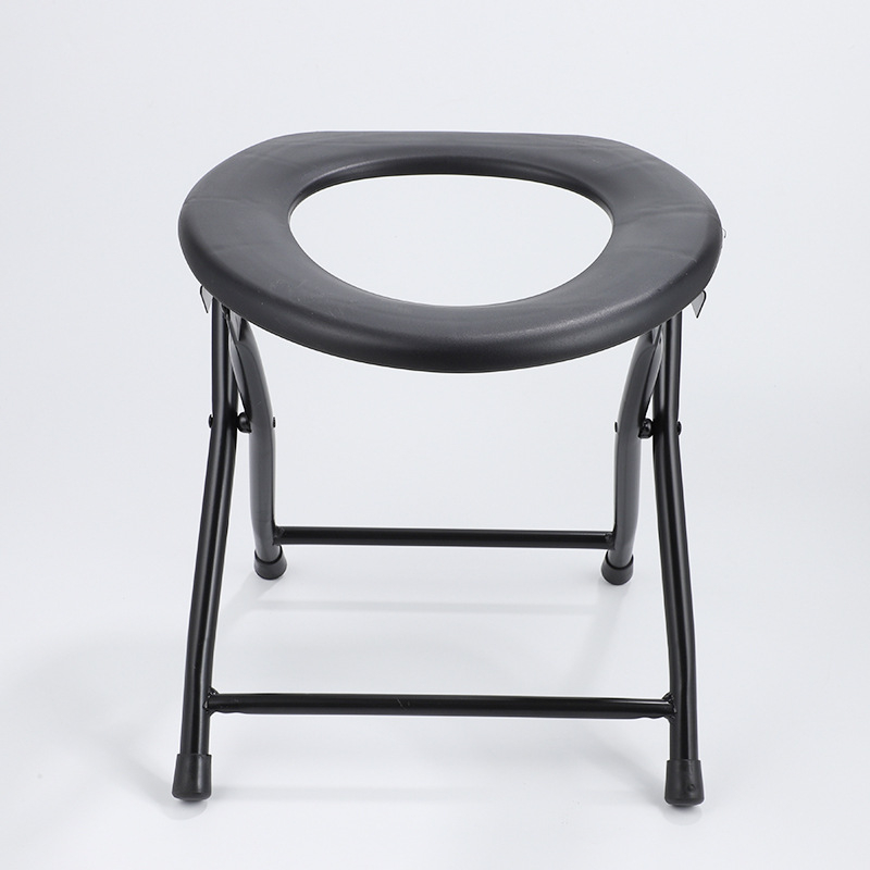 Седалка за тоалетна за възрастни и бременни, удебелена конструкция от въглеродна стомана, модел Section 06, с включена кофа за тоалетна