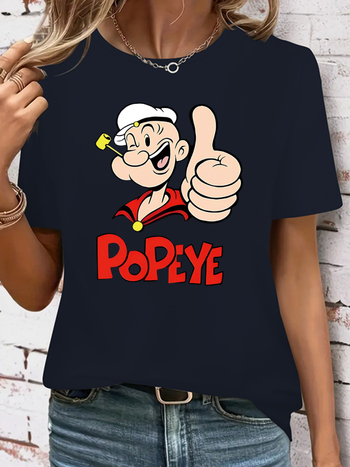 Μπλουζάκι Milk Silk, χωρίς γιακά, άνετη γραμμή, κοντό μανίκι, με εκτύπωση