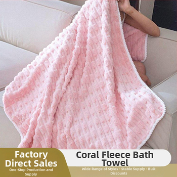 Vonios rankšluostis iš Coral Velvet, minkštas ir sugeriantis, svoris 100–120 g, pritaikomas