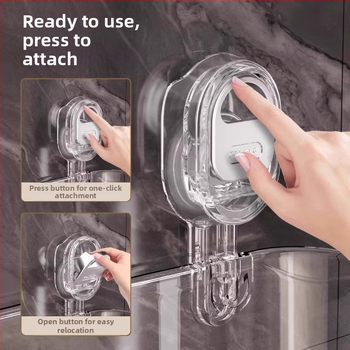 Στήριγμα τοίχου με βεντούζα, ράφι αποθήκευσης με απόστραγγιση για κουζίνα και μπάνιο, πολυλειτουργικό, χωρίς οπές — Υλικό: Πλαστικό; Μάρκα: Mi hao; Σετ: 10 τεμάχια; Στυλ: Φως Πολυτελείας