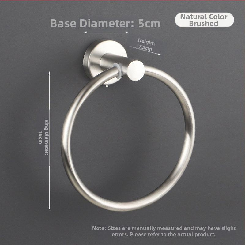 Δαχτυλίδι πετσετών από ανοξείδωτο χάλυβα 304, λαμπερή επιφάνεια, αντοχή φόρτωσης 10 kg, σετ εξαρτημάτων μπάνιου