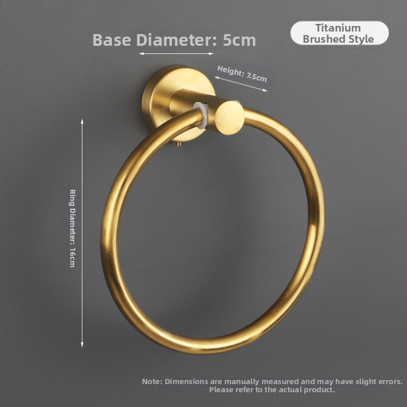 Δαχτυλίδι πετσετών από ανοξείδωτο χάλυβα 304, λαμπερή επιφάνεια, αντοχή φόρτωσης 10 kg, σετ εξαρτημάτων μπάνιου