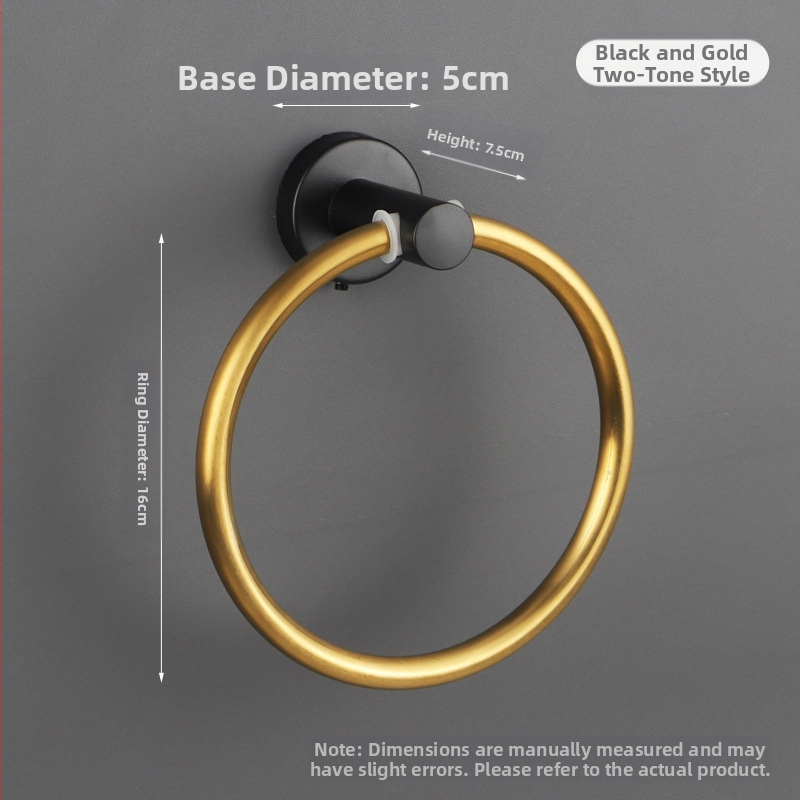 Δαχτυλίδι πετσετών από ανοξείδωτο χάλυβα 304, λαμπερή επιφάνεια, αντοχή φόρτωσης 10 kg, σετ εξαρτημάτων μπάνιου