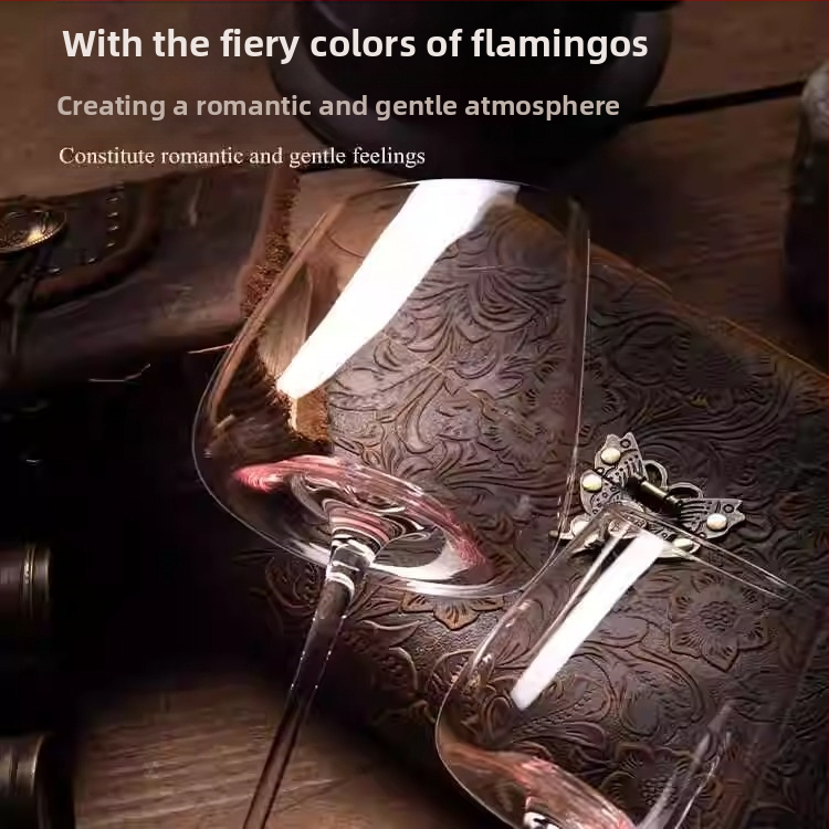 Скандинавски вдъхновени кристални чаши за вино и шампанско, с фасетиран ръб, опростен стил, 2 броя