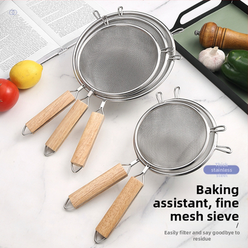 Nerūdijančio plieno kepimo šluotelė su medine rankena, dviguba galva, neslystanti, apsauga nuo nudegimų