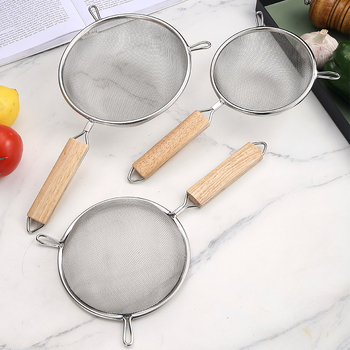 Nerūdijančio plieno kepimo šluotelė su medine rankena, dviguba galva, neslystanti, apsauga nuo nudegimų